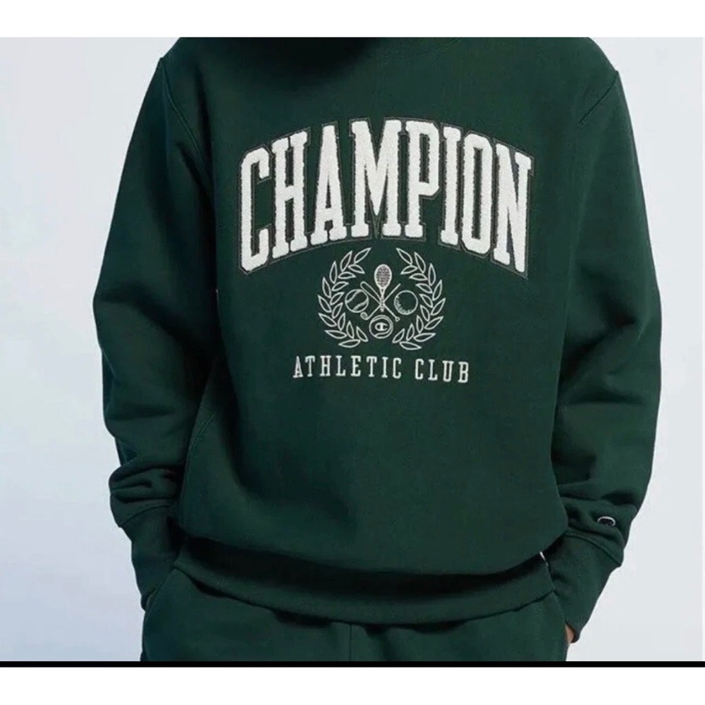 Champion Reverse Weave Athletic Club Sweatshirt Green Small